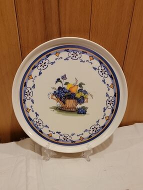 Mebel Melamine Tray 12.5" Fruit Basket Round Platter Made in Italy